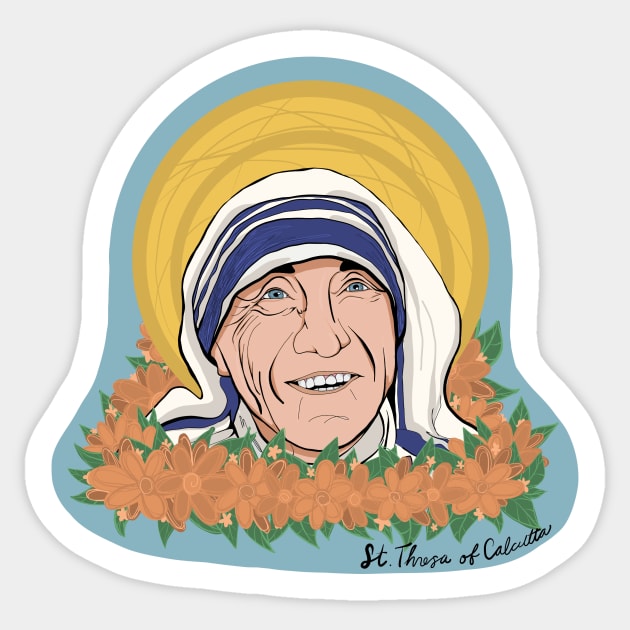 St. Teresa of Calcutta Sticker by mfrancescon13